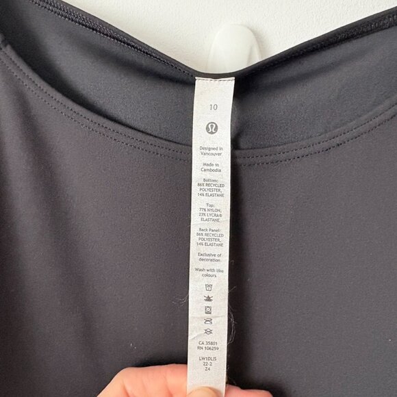 Lululemon Everlux Mesh-Back Tennis Dress Black Size 10 - Picture 7 of 8